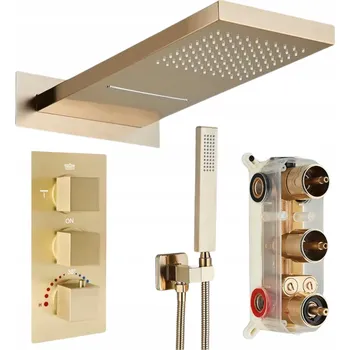 Vodovodní baterie Podomítková vanová a sprchová baterie BRISO LUXURY BATHROOM zlatá