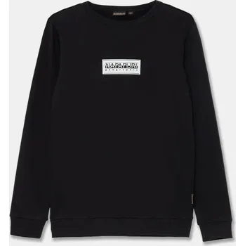 Chlapecká mikina Dětská mikina Napapijri B-CHAMOIS C černá barva, s potiskem, NP0A4HY30411 NP0A4HY30411.168.172 99X, vel. 168-172