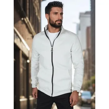 Pánská mikina Pánská mikina rozepínací se stojáčkem světle šedá