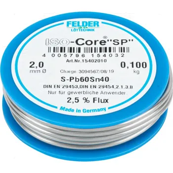 Dílna Condor cín pájecí FELDER Sn40, Pb60, průměr 2,0 mm, 100g - 100-08318