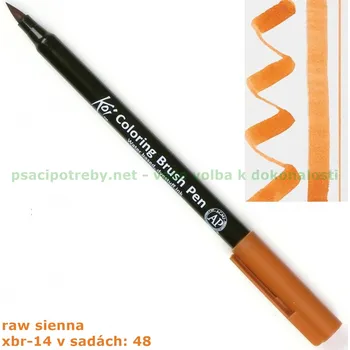 Vodová barva sakura xbr14 Štětcové pero Koi Akvarel Coloring Brush pen - Raw Sienna