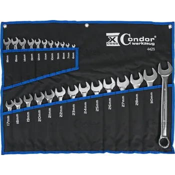 Ruční nářadí Condor klíče očkoploché 6 - 32 mm, profi - Xcess Performance, sada 25 dílů, v textilním obalu - 100-08384