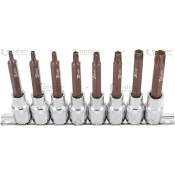 Condor hlavice zástrčné 1/2", Torx T25 - 60, Xcess Performance, délka 100 mm, sada 8 dílů - 100-08596