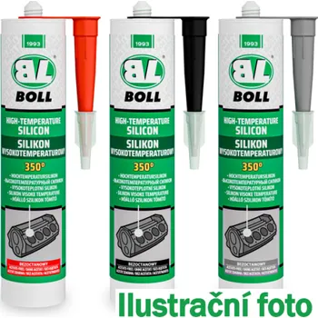 Tmel BOLL Vysokoteplotní silikon, tmel na motory červený 290ml, 0070103