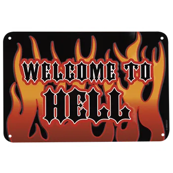 Plechová cedule Kovové cedule z Welcome To Hell - Welcome To Hell - Žádný -