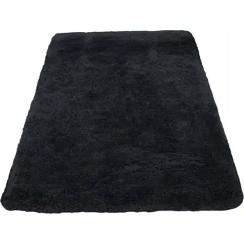 Koberec Koberec Plyšový Měkký Shaggy Softi Protiskluzový Černý 80x120 cm