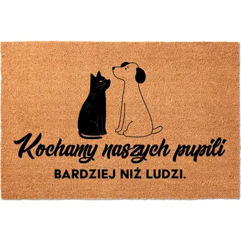 KOKOSOVÁ ROHOŽKA 40X60 BÉŽOVÁ KE DVEŘÍM S VTIPNÝM NÁPIS ZVÍŘATA > LIDÉ