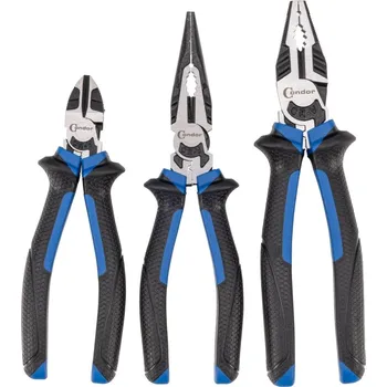 Dílna Condor kleště kombinované, štípací boční, půlkulaté "telefonní" přímé, sada 3 díly - 100-08347