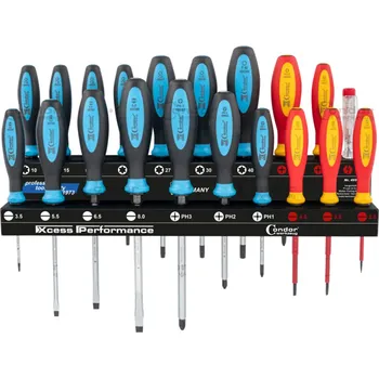 Ruční nářadí Condor šroubováky ploché PL2,5 - PL8, křížové PH1 - PH3, Torx T10 - T40, sada 20 dílů - 100-08383