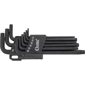 Condor klíče zástrčné Torx T10 - T50, sada 9 dílů - 100-08527