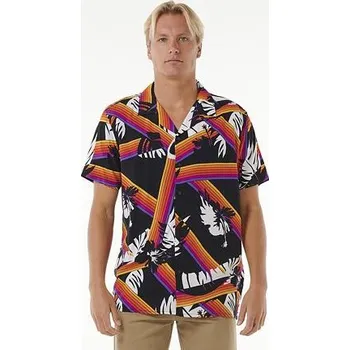 Pánská košile Košile Rip Curl SURF REVIVAL HOFFMAN S/S SHIRT Black velikost M
