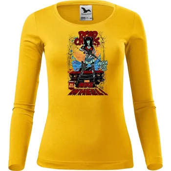 Dámské oblečení DOBRÝ TRIKO Dámské bavlněné triko War wheel Velikost: S, Barva: Žlutá