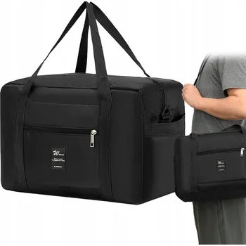 CESTOVNÍ TAŠKY CESTOVNÍ TAŠKA S POPRUHEM PŘES RAMENO ČERNÁ 41*30*17CM KABELKA