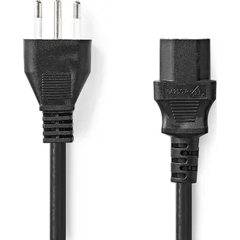 Napájecí kabel NEDIS Napájecí kabel | Itálie Zástrčka | IEC-320-C13 | Přímý | Přímý | Poniklované | 2.00 m | Kulatý | PVC | Černá | Label