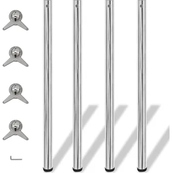 Psací stůl OMAXI 4 výškově nastavitelné stolové nohy chrom 1100 mm 946502