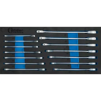 Condor modul - klíče očkoploché ráčnové, 14 dílů, velikost 1/3 - 100-08510