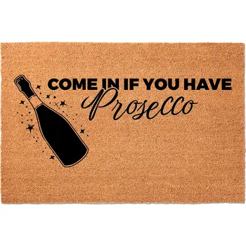 KOKOSOVÁ ROHOŽKA 40X60 BÉŽOVÁ HUMOR NÁPIS COME IN IF YOU HAVE Prosecco