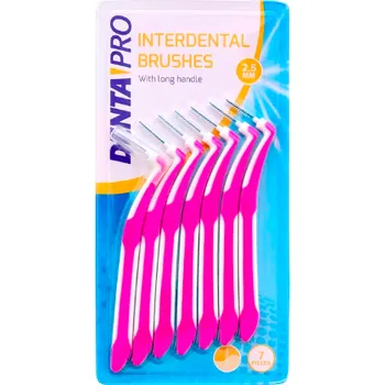 Zubní kartáček Dentapro Mezizubní kartáčky 7 ks 2,5 mm Růžová