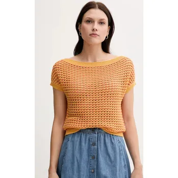 Dámský svetr Bavlněný svetr United Colors of Benetton dámský, oranžová barva, 1394E10DW 20X, vel. S