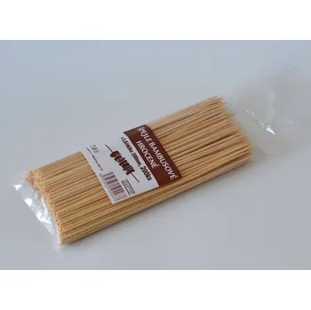 Jednorázové nádobí Bambusové špejle 20 cm - hrocené 200 ks