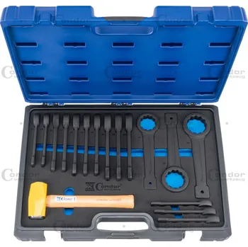 Ruční nářadí Condor klíče očkové úderové 18 - 50 mm, jednostranné s palicí 1 250 g, sada 17 dílů - 100-08242