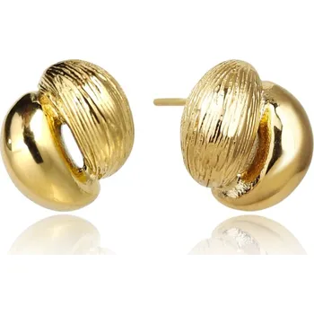 Náušnice Flamenco Mystique Náušnice z nerezové oceli potažené zlatem 14k, dvojité KST3400