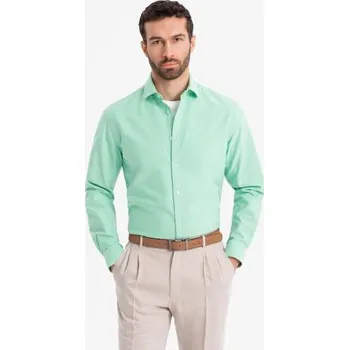 Pánská pastelová bavlněná oxfordská košile – mátová V4 OM-SHOS-0183