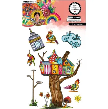 Razítko Studio Light Gelová razítka Studio Light "25“, 8 ks - Ptačí sídlo