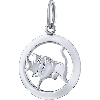 Šperk Stříbrný přívěsek - znamení Býk v kolečku