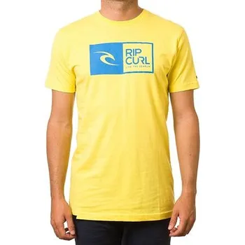 Pánské tričko Tričko Rip Curl RIPAWATU S/S TEE Buttercup velikost M