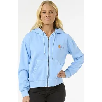 Pánská móda Mikina Rip Curl LA JOYA RELAXED ZIP THRU Mid Blue velikost S