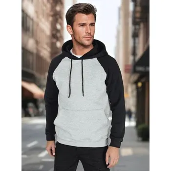 Pánská mikina Pánská mikina basic s kapucí šedá