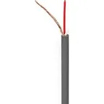 Mikrofonní Kabel | 2 x 0.12 mm2 | Měď | 100.0 m | Kulatý | PVC | Tmavě Šedá | Role