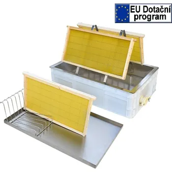 Odvíčkovací box dvouplástový - Nerez (Nerezový odvíčkovací talíř)