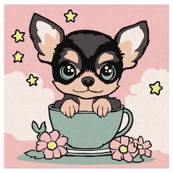 Set školních potřeb Malowanie po numerach - Słodki szczeniaczek Kid