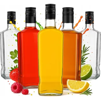 Láhev 5x Láhev JACK WALKER 1000ml + ŠROUBOVACÍ VÍČKO na BIMBER WHISKY RUM Nádoby 1 L