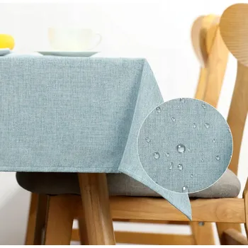 ubrus Ubrus na stůl voděodolný omyvatelný látkový modrý 135x200 cm