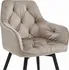 Jídelní židle Textilomanie Jork360 Velvet, béžová