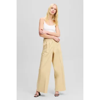 Dámské kalhoty Kalhoty Karl Lagerfeld A2W10014 béžová 02X, vel. 38