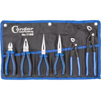 Ruční nářadí Condor kleště, v textilním obalu, sada 6 dílů - 100-08576