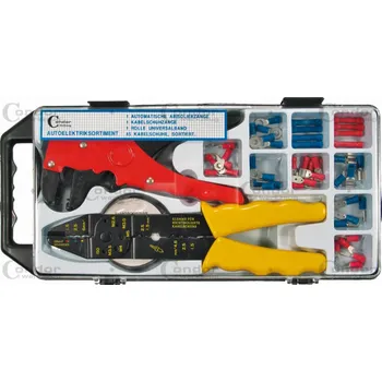Dílna Condor kleště odizolační a konektorové na izolované konektory, s konektory, sada 48 dílů - 100-08215