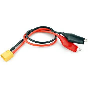 Dron Konektor XT60 MALE na krokodýlky - 14AWG 30cm