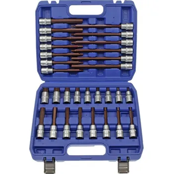 Condor hlavice zástrčné 1/2", Inbus 5 - 19 mm, délka 55 - 100 - 140 - 200 mm, S2, sada 30 dílů - 100-00442