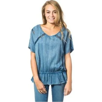 Pánské tričko Tričko Rip Curl LAS PALMAS SHIRT Light Blue velikost S