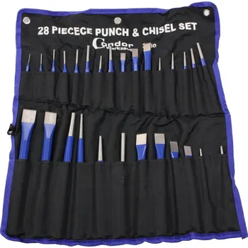 Ruční sekáč Condor sekáče, vyrážeče, důlčíky, sada 28 dílů - 100-06103