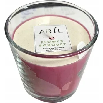Svíčka Parafínová vonná svíčka KVĚTINOVÁ KYTICE Aril
