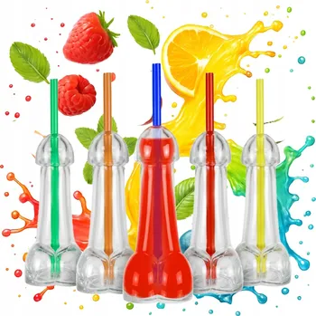 Sklenice SKLENĚNÉ LAHVIČKY na rozlučka se svobodou, párty, sklenice na drinky, víno 100ml, 6ks