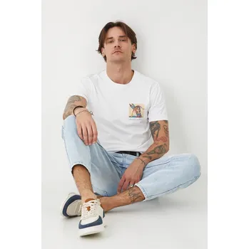 Pánské tričko Tričko Medicine pánské, bílá barva, s potiskem RS25.TSMA26 00X, vel. L