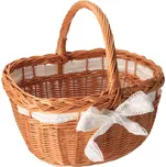 ČistéDřevo PR156 proutěný koš s bílou…