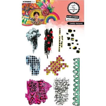 Razítko Studio Light Gelová razítka Studio Light "25“, 9 ks - Hravé textury